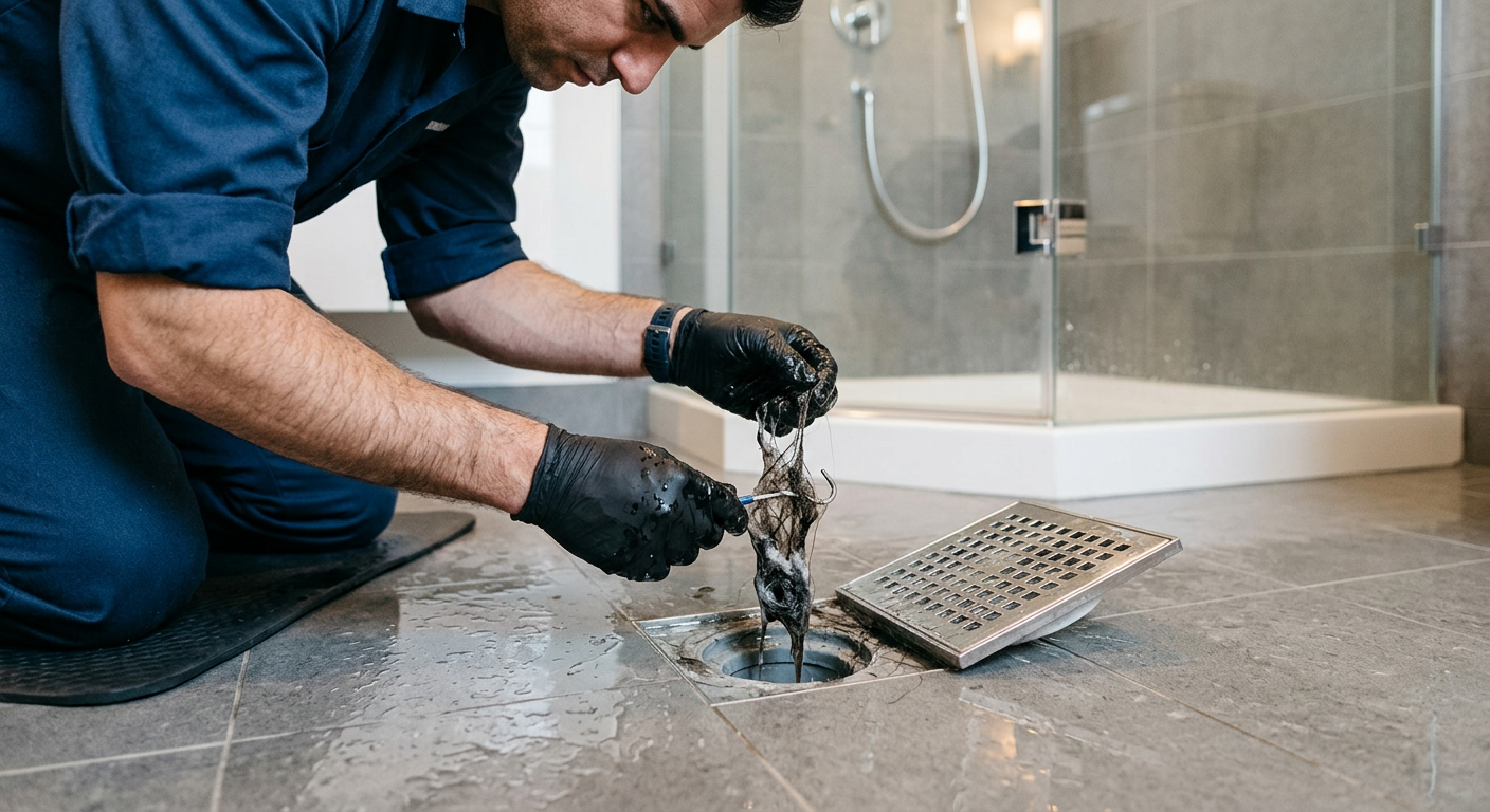 Débouchage de douche bouchée par un plombier au Chesnay