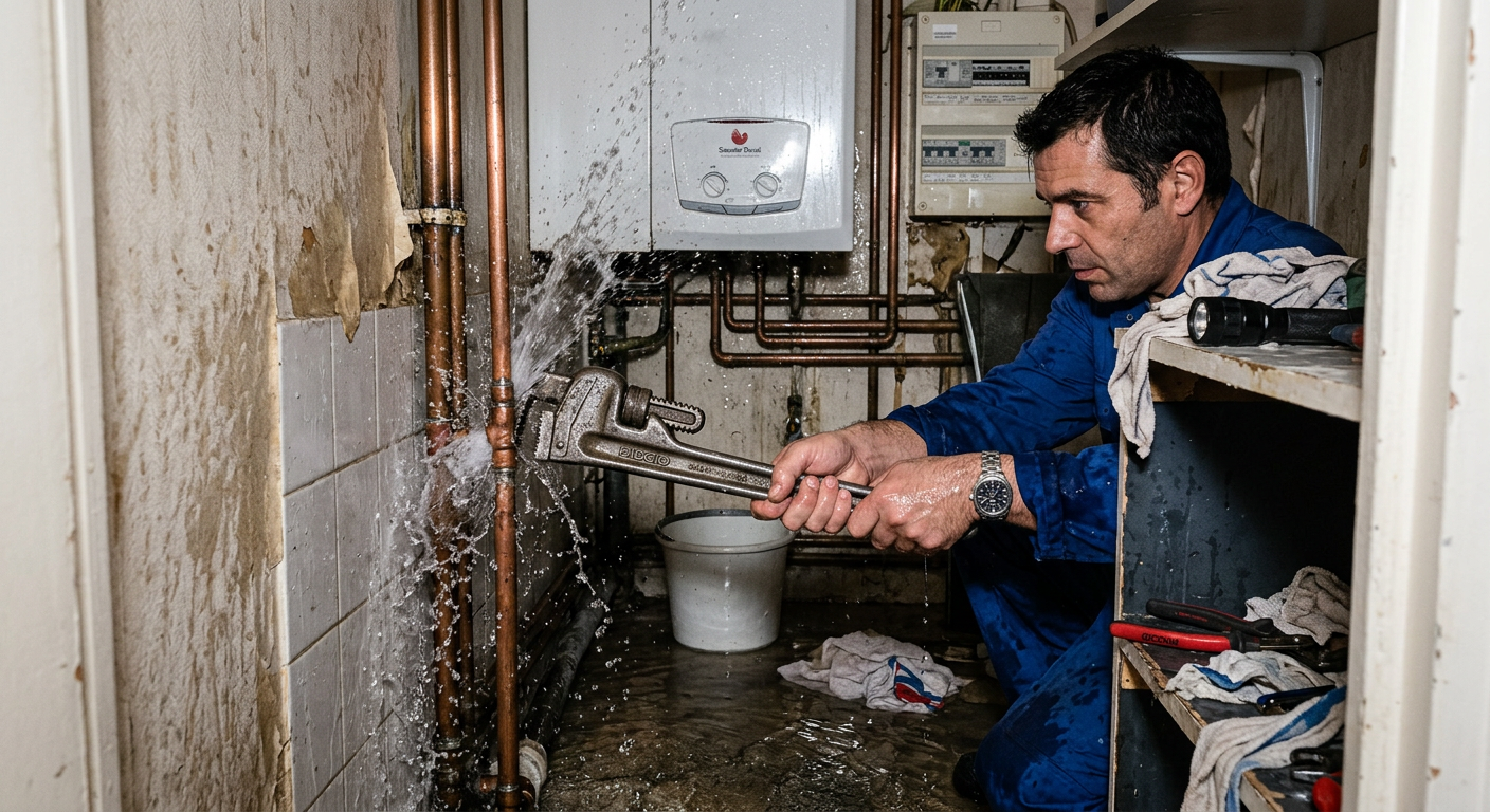 Réparation urgente fuite d'eau sur tuyauterie cuivre au Chesnay